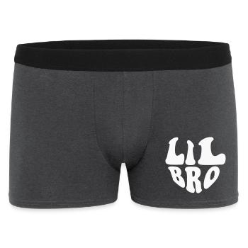 Logo du cœur de petit frère - Couleur personnalisable - Boxer Homme - charbon - Devant