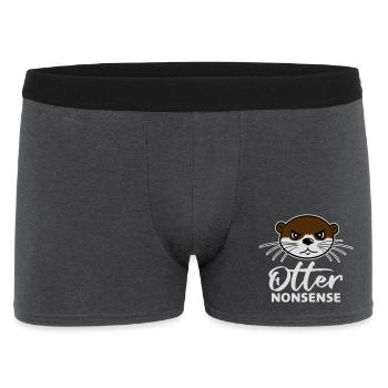 Otter Nonsense Lustig Wortspiel Otter Liebe Spruch - Männer Boxer Shorts - Anthrazit - Vorne