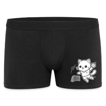 Joueur de handball Kawaii Cat - Boxer Homme - noir - Devant