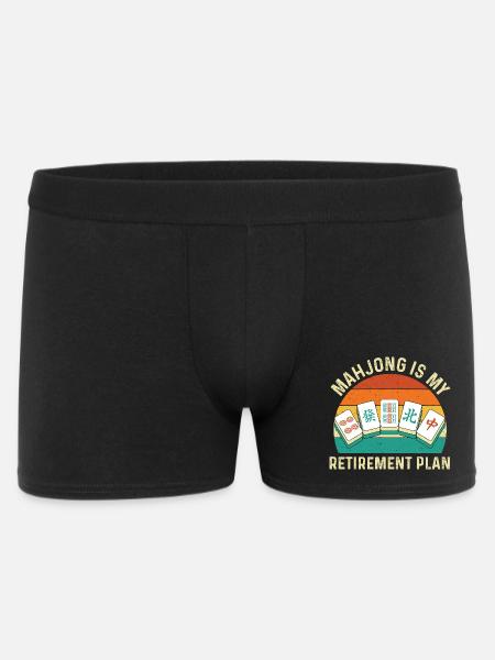 Mahjong Is My Retirement Plan Funny - Men's Boxer Shorts - black