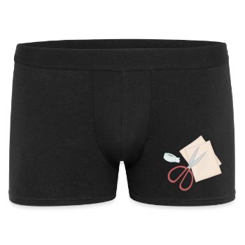 Studio de papier motif de ciseaux créatifs - Boxer Homme - noir - Devant