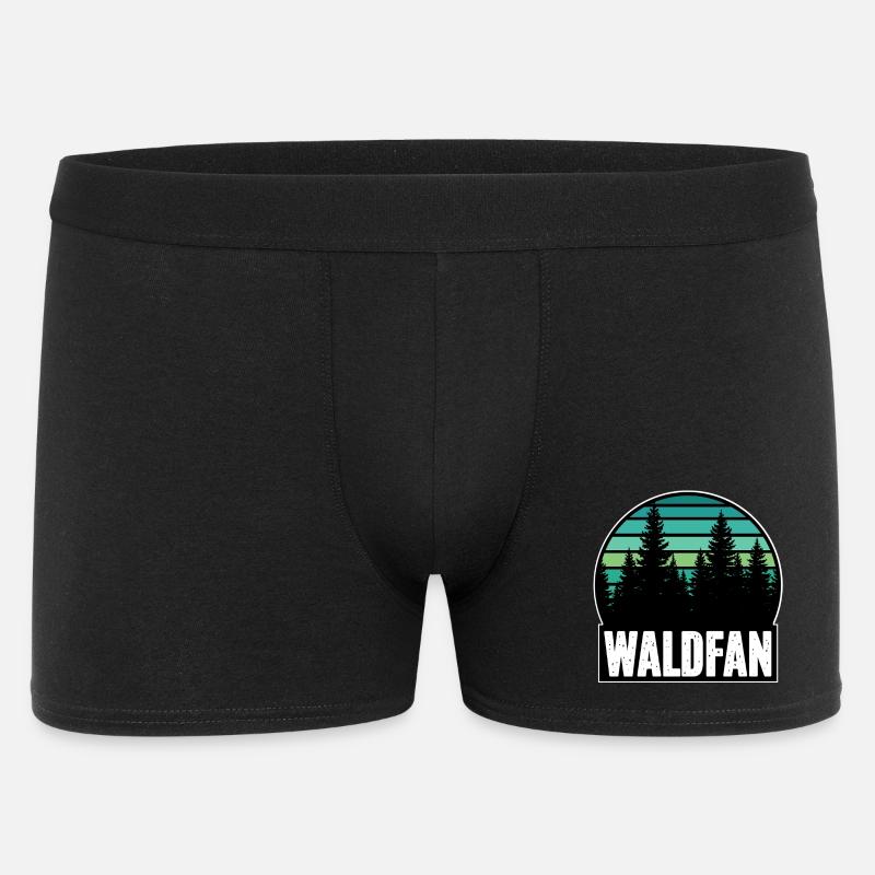 Waldfan - Männer Boxer Shorts - Schwarz