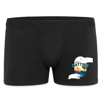 Juhu Mattsee - Männer Boxer Shorts - Schwarz - Vorne