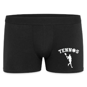 Silhouette de tennis avec balle - Police rétro - Boxer Homme - noir - Devant