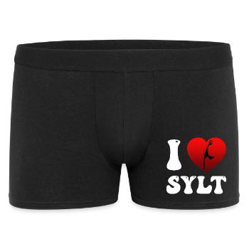 Vacances en mer du Nord J’ADORE SYLT Drôle - Boxer Homme - noir - Devant
