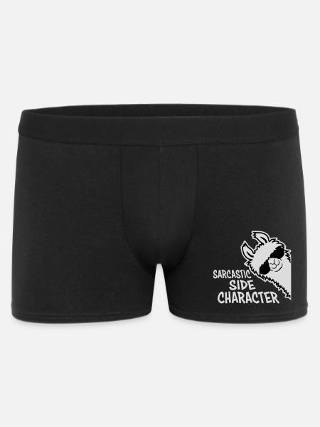 Llama Alpaca Sarcastic Side Character Sarcastic - Men's Boxer Shorts - black