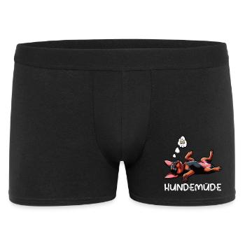 Hundemüde Zwergpinscher Pinscher Pinscherbesitzer - Männer Boxer Shorts - Schwarz - Vorne