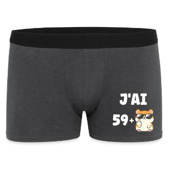 60 ans - Boxer Homme - charbon - Devant