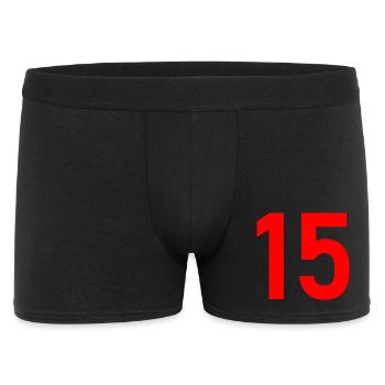 15. 15 ANS. 15e ANNIVERSAIRE. ANNIVERSAIRE 15 ANS. - Boxer Homme - noir - Devant
