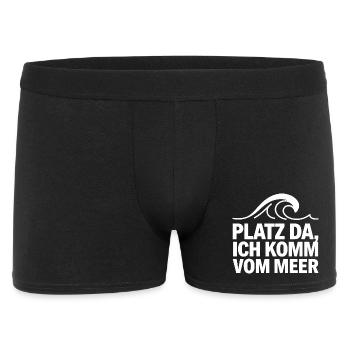  Platz Da Ich Komm Vom Meer Lustiger Spruch Für - Männer Boxer Shorts - Schwarz - Vorne