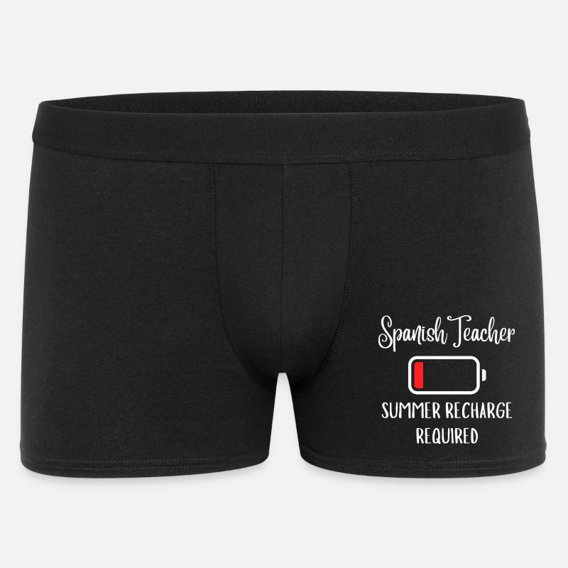 Spanischlehrer-Sommeraufladung erforderlich - Männer Boxer Shorts - Schwarz