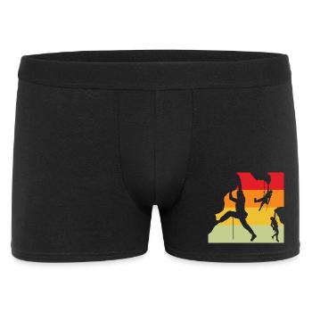 Retro Sunset Climber Silhouettes - Men's Boxer Shorts - black - Front