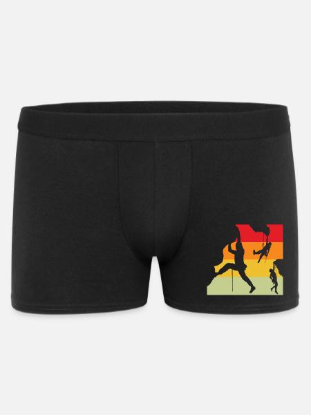 Retro Sunset Climber Silhouettes - Men's Boxer Shorts - black
