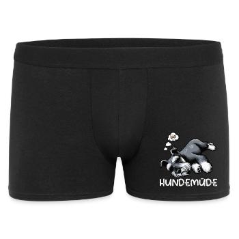 Hundemüde Schnauzer Riesenschnauzer Schnauzerhund - Männer Boxer Shorts - Schwarz - Vorne