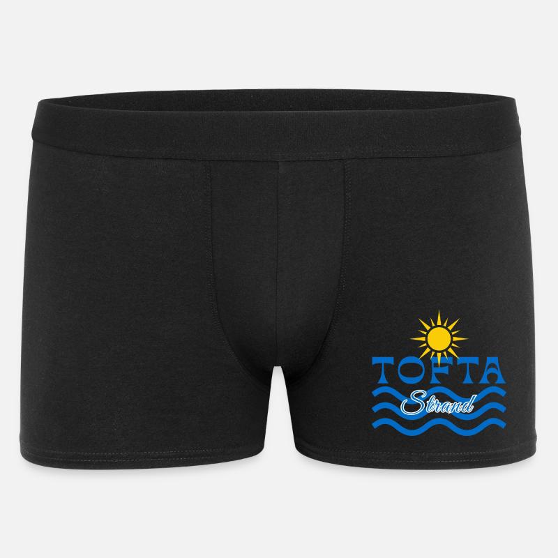 Tofta Strand-Sun and Waves - Men's Boxer Shorts - black