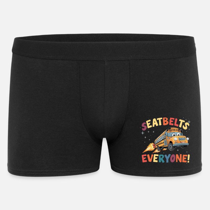 Space School Bus Rocket Flight - Men's Boxer Shorts - black
