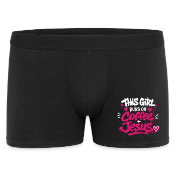Coffee & Jesus Graffiti Design - Men's Boxer Shorts - black - Front