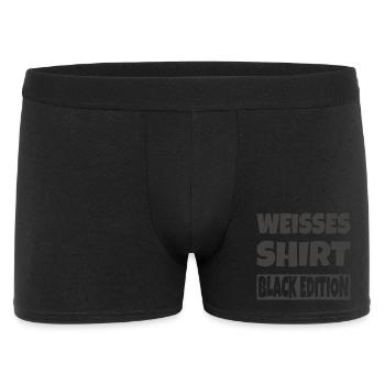 White Shirt - Black Edition T-Shirt - Männer Boxer Shorts - Schwarz - Vorne
