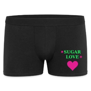 Sugar Love Heart Neon Retro - Men's Boxer Shorts - black - Front
