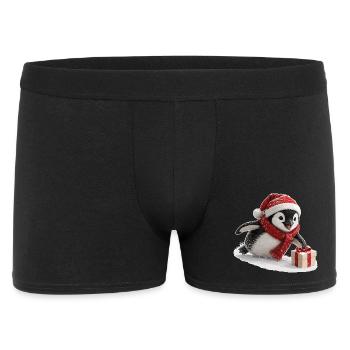 Christmas Penguin - Men's Boxer Shorts - black - Front