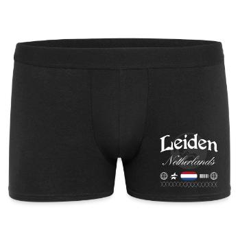Leiden Niederlande Streetwear Reise Souvenir - Männer Boxer Shorts - Schwarz - Vorne