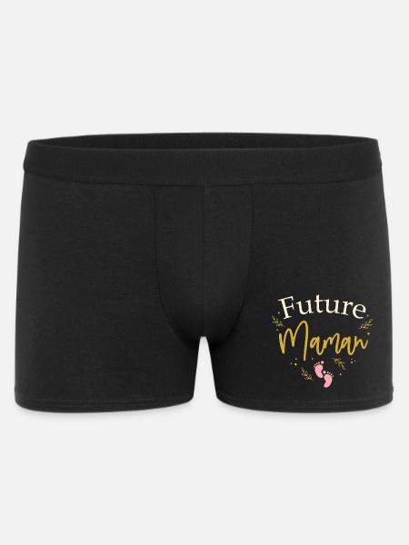 Future Maman Annonce Grossesse Fille - Boxer Homme - noir