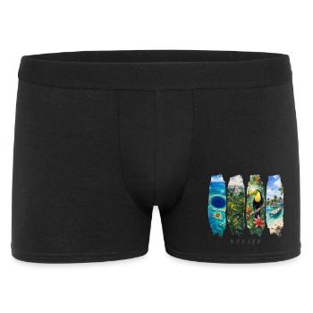Belize Vacation Travel – Caribbean Country & Culture Motif - Men's Boxer Shorts - black - Front