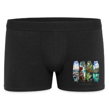 Voyage de vacances au Panama – Ville de canal et motif culturel - Boxer Homme - noir - Devant
