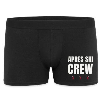 Après Ski Crew Wintersport Ski Gruppe Partnerlook - Männer Boxer Shorts - Schwarz - Vorne