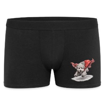 Super Dog Flying to the Rescue - Men's Boxer Shorts - black - Front