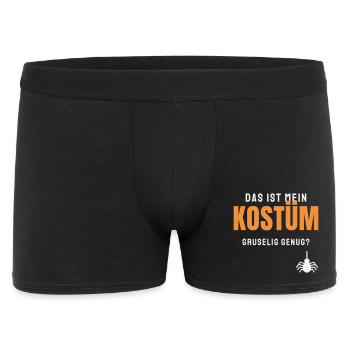 Das ist mein Kostüm Halloween Spruch Gruselig - Männer Boxer Shorts - Schwarz - Vorne