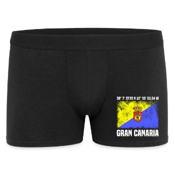 Inseltrip Gran Canaria - Männer Boxer Shorts - Schwarz - Vorne