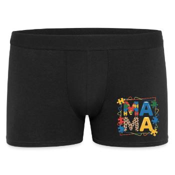 MAMA Puzzle Part Autism Heart Colorful Puzzle Pieces - Men's Boxer Shorts - black - Front