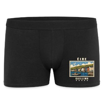 Irland Galway Vintage Reisemarke - Männer Boxer Shorts - Schwarz - Vorne