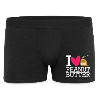 Peanut butter - Men's Boxer Shorts - black - Front