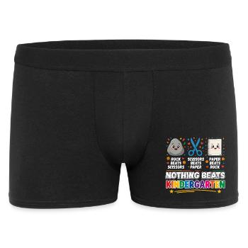Nothing Beats Kindergarten Rock Scissors Paper - Men's Boxer Shorts - black - Front