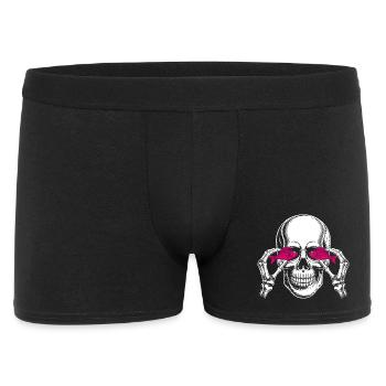 Crâne avec poisson rose - Boxer Homme - noir - Devant