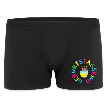 Anniversaire garçon / Anniversaire, Gâteau d’anniversaire - Boxer Homme - noir - Devant