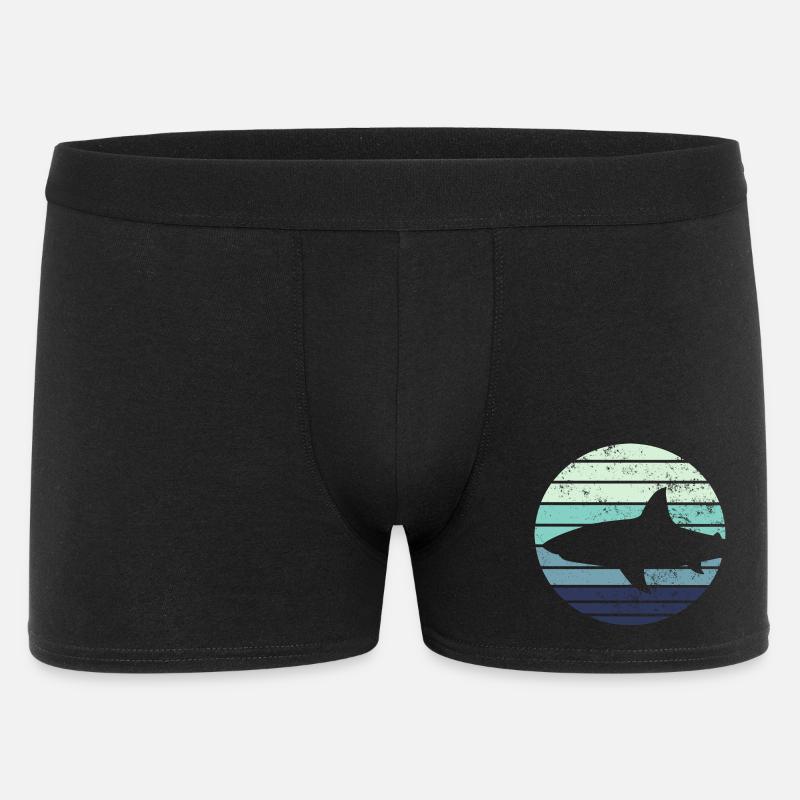 Hai Haifisch - Männer Boxer Shorts - Schwarz