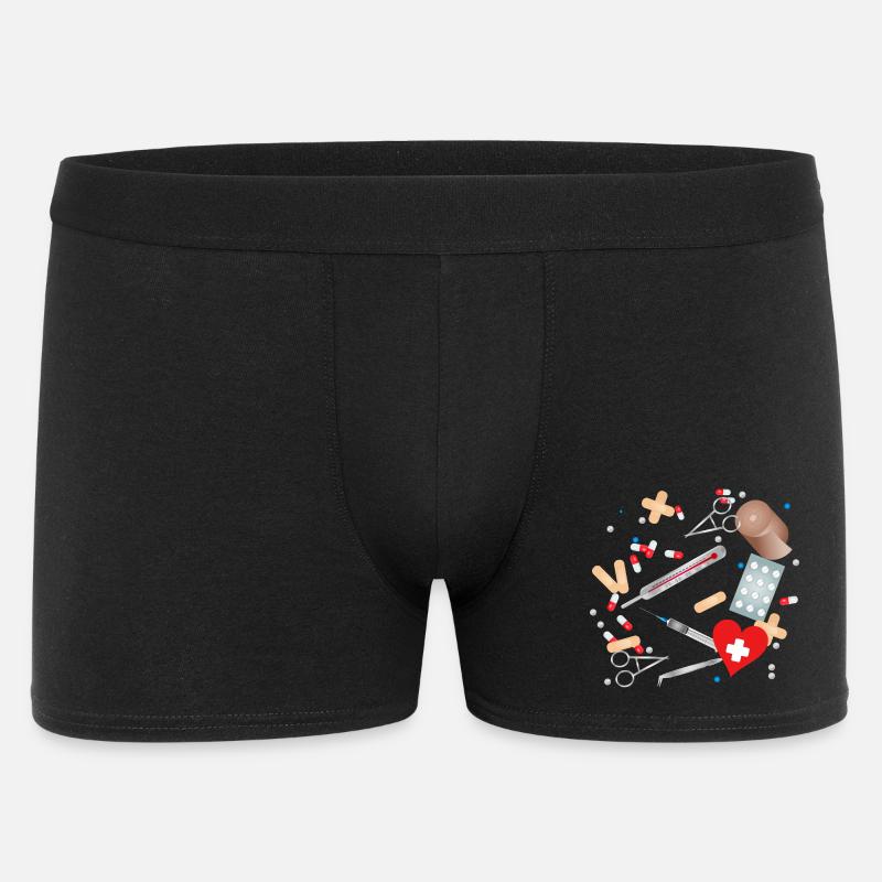Erste Hilfe Set,Reiseapotheke oder Hausapotheke - Männer Boxer Shorts - Schwarz