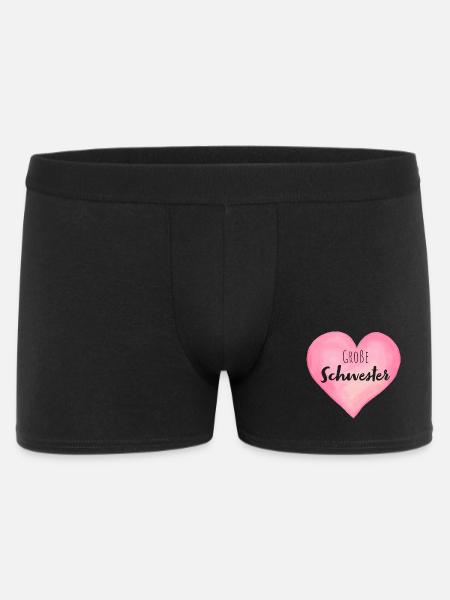 Große Schwester Herz - Männer Boxer Shorts - Schwarz