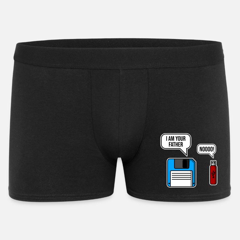 Retro Tech Vater Enthüllung - Männer Boxer Shorts - Schwarz