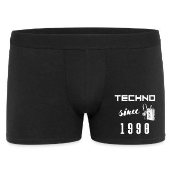 Elektronische Musik, Techno Style, Festivaloutfit - Männer Boxer Shorts - Schwarz - Vorne