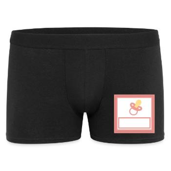 Baby Vorlage personalisieren selbst gestalten - Männer Boxer Shorts - Schwarz - Vorne