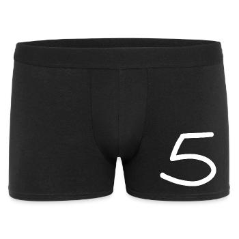 5 five number birthday white - Men's Boxer Shorts - black - Front