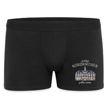 Schloss Nordkirchen, Kapelle, zeitlos schön - Männer Boxer Shorts - Schwarz - Vorne