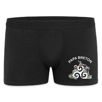 Papa Breton Triskèle et Drapeau de la Bretagne - Boxer Homme - noir - Devant