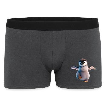 Un pingouin qui danse joyeusement - Boxer Homme - charbon - Devant