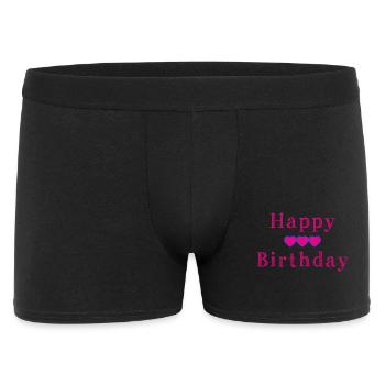 HAPPY BIRTHDAY. JOYEUX ANNIVERSAIRE. ANNIVERSAIRE. - Boxer Homme - noir - Devant