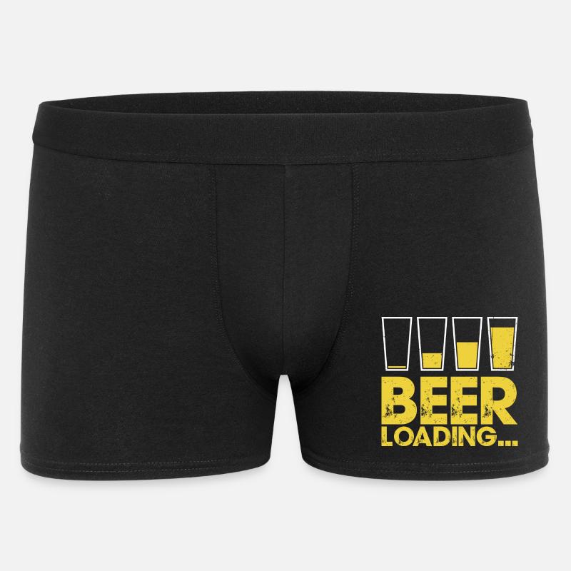 Beer Loading Distressed Typography - Men's Boxer Shorts - black